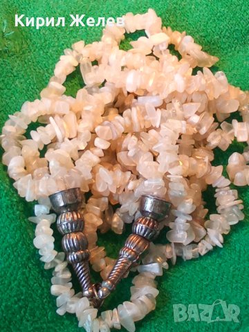 РАЗКОШНА ПОСРЕБРЕНА ЕТНОГРАФСКИ СТИЛ СКЪПОЦЕННА ОГЪРЛИЦА НАТУРАЛЕН МЛЕЧЕН КВАРЦ КРИСТАЛ 34659, снимка 17 - Колиета, медальони, синджири - 39201303