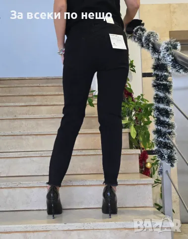 Дамски  меки и еластични с апликация от перли и камъни с повдигащ ефект Големи размери, снимка 2 - Дънки - 48351304