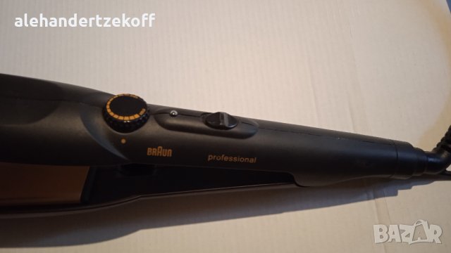  Професионална преса за коса Braun ES-63543705, температура 185 градуса, LED, Черна, снимка 2 - Преси за коса - 35974129
