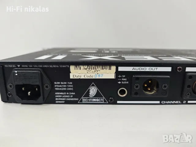 звуков подобрител аудио процесор  BEHRINGER ULTRAFEX II EX 3100, снимка 8 - Ресийвъри, усилватели, смесителни пултове - 48401731