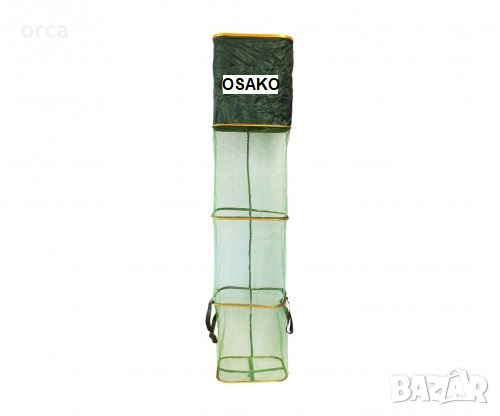 Живарник гумиран с колче Osako Pro Rubber Net правоъгълен, снимка 1 - Такъми - 44637288