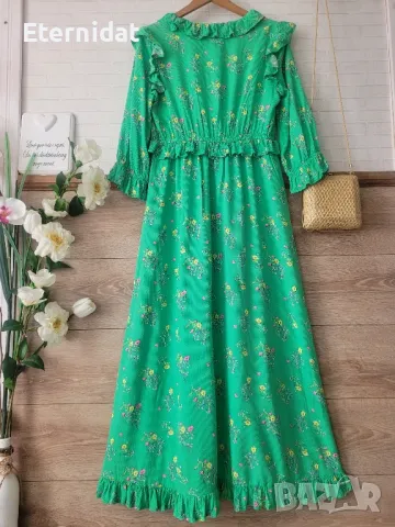 Зелена рокля YAS , снимка 8 - Рокли - 49906662