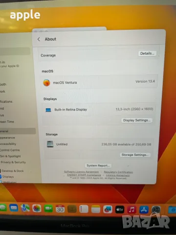 ОТЛИЧЕН 13" Core i5 MacBook Pro A1708 /Mid-2017/-i5/8GB RAM/256GB SSD, снимка 10 - Лаптопи за работа - 56293105