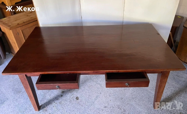 Дъбова трапезна маса, снимка 2 - Маси - 53597248