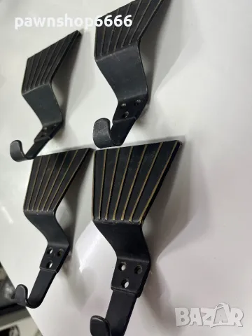 Четири броя винтидж месингови закачалки, снимка 4 - Закачалки - 47608144