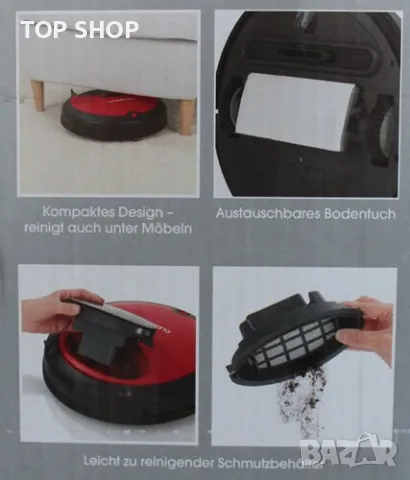 CLEANmaxx прахосмукачка  робот 2 в 1 с сензорно автоматично управление, снимка 10 - Прахосмукачки - 49157026