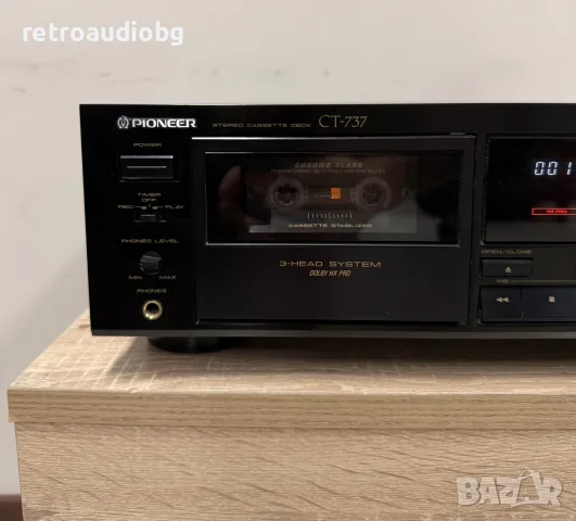 🔈Винтидж триглав дек PIONEER CT-737 - Made in Japan - профилактиран🔈, снимка 2 - Декове - 56012119