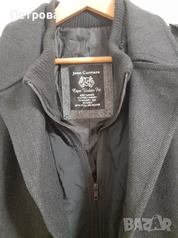 Мъжко вълнено палто JEAN CARRIERE, снимка 4 - Якета - 52694488