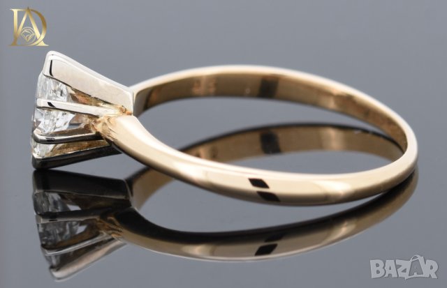 Нов Златен Пръстен с 0.45кт Естествен Диамант , снимка 3 - Пръстени - 40063634