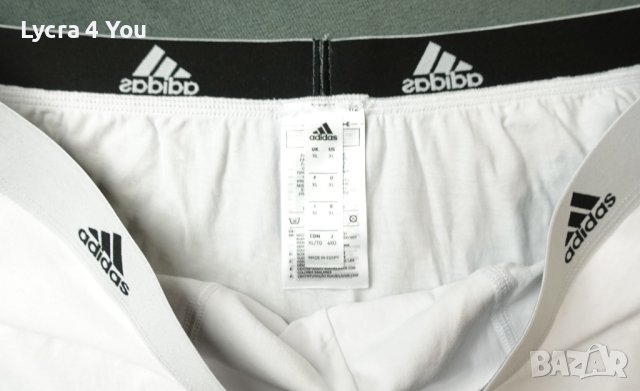 XL/2XL оригинални мъжки бели боксерки Adidas, снимка 3 - Бельо - 41352116