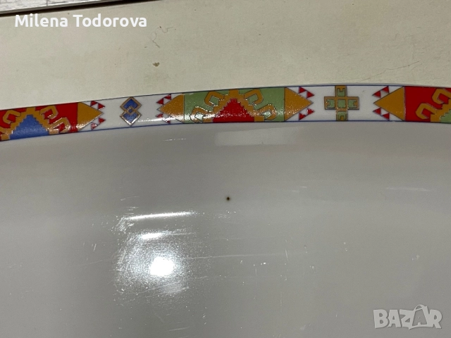  Голямо порцеланово плато с маркировка, снимка 4 - Чинии - 52599607