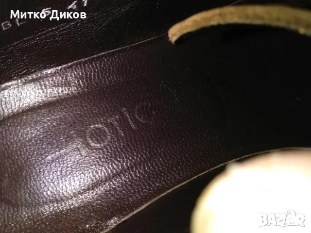 Hotic нови маркови турски обувки естествена кожа реален размер №43 стелка 275мм, снимка 8 - Официални обувки - 48825774