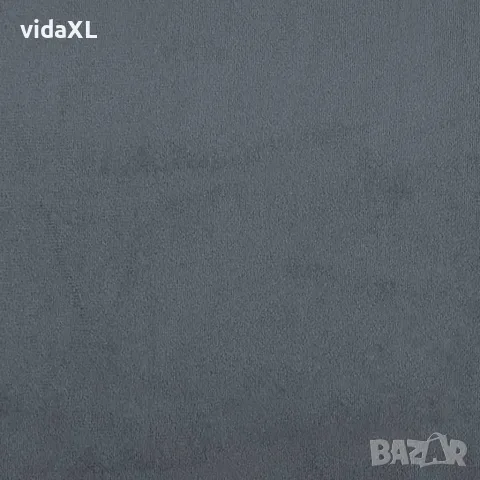 vidaXL Кушетка с възглавници, тъмносива, кадифе, снимка 7 - Градински мебели, декорация  - 56147445