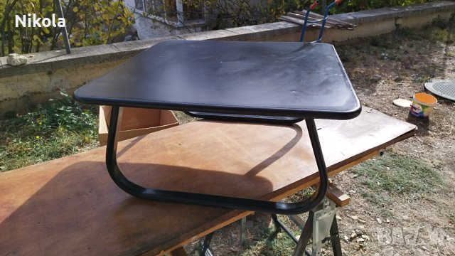 Масичка холна - черна помощна офис маса 70/70/33см, снимка 5 - Маси - 42727161