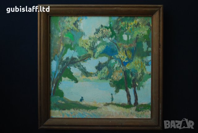Стара картина, пейзаж, Б.Русенов, 1993 г., 48х48 см.
