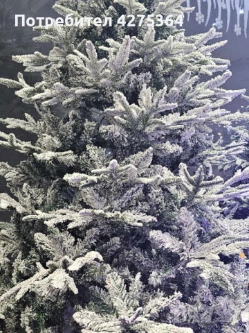 Изкуствена елха K r i n g Melbourne,  Цялата заснежена с метална стойка., снимка 9 - Декорация за дома - 52218918