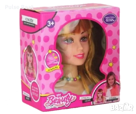 Глава за прическа – Руса коса, снимка 4 - Кукли - 52413536