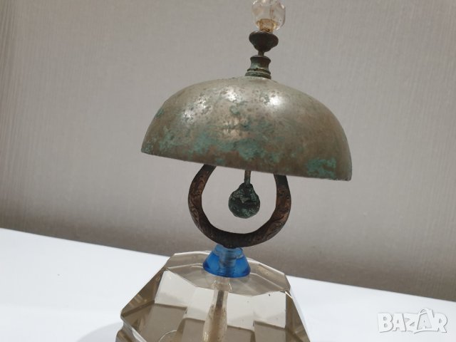 Стар хотелиерски звънец с кристална основа 20те години, снимка 7 - Антикварни и старинни предмети - 41211870