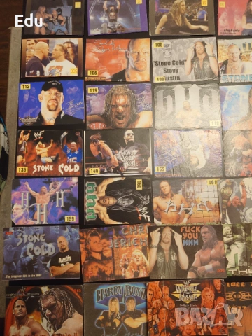 Продавам и разменям листчета с кечисти от WWF WWE, снимка 3 - Колекции - 25172921