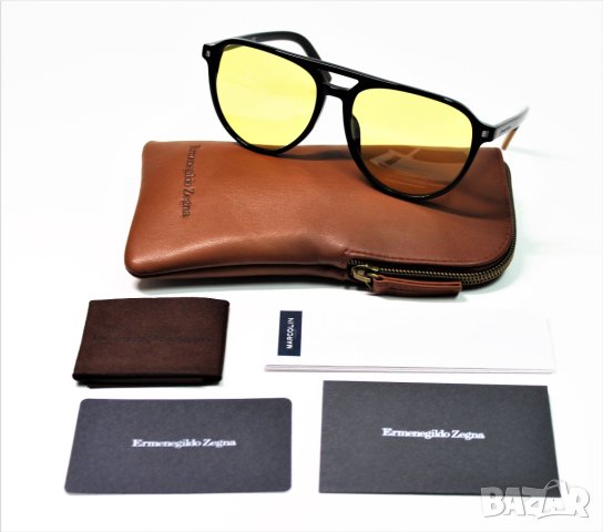 Оригинални мъжки слънчеви очила ZEGNA Aviator -30%, снимка 1 - Слънчеви и диоптрични очила - 41405255