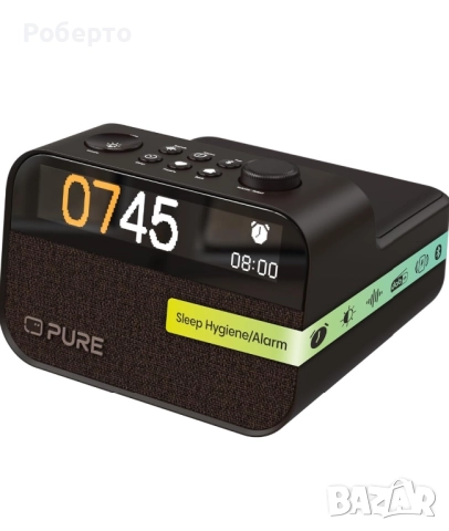 Pure будилник, зарядна станция радио, лампа в едно