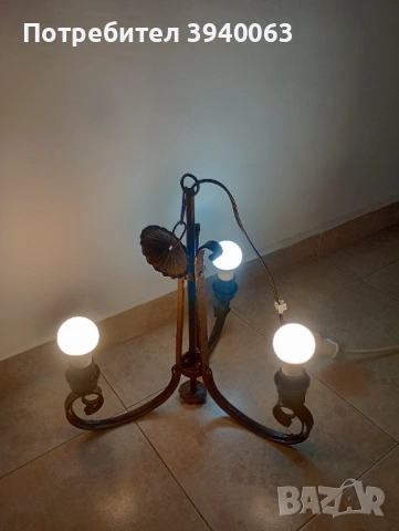 Стари полюлей от ковано желязо 2 броя еднакви , снимка 6 - Антикварни и старинни предмети - 53207700