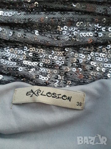 Блестяща рокля с паети и гол гръб размер М , снимка 7 - Рокли - 44222689