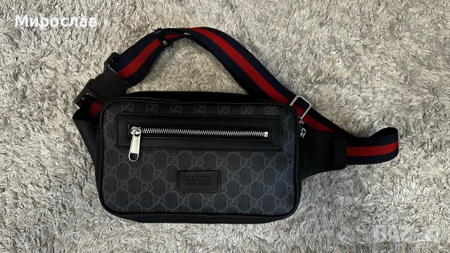 Чанта GUCCI Soft GG Supreme Sherry Line Waist belt bum bag, снимка 2 - Чанти - 56243313