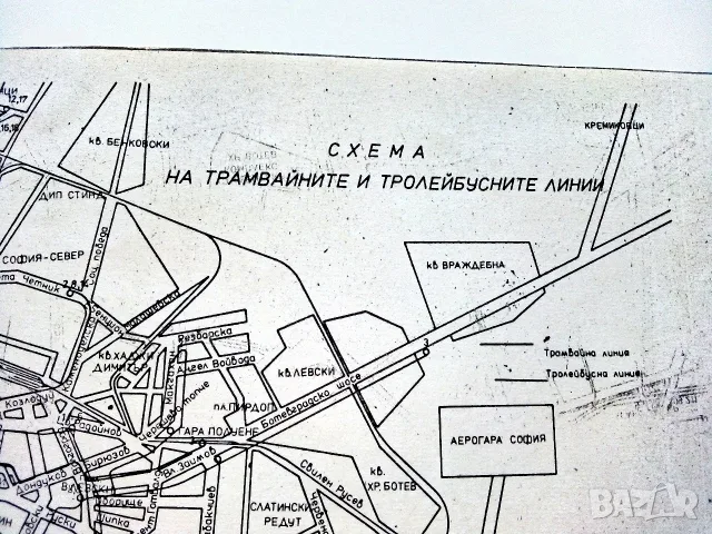 Стари схеми на градския транспорт в София, снимка 2 - Други ценни предмети - 56327024