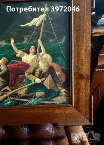 Религиозна хромолитография / 19 -20 век / , снимка 3 - Антикварни и старинни предмети - 51391447