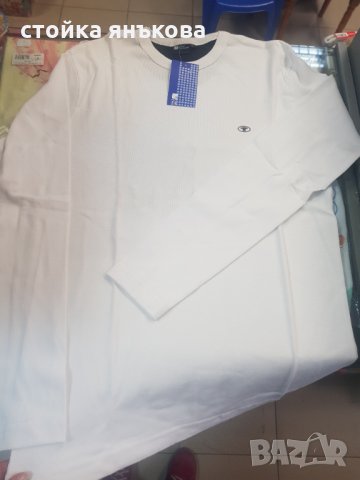 Продавам мъжка бяла памучна блуза Том Тейлър, снимка 1