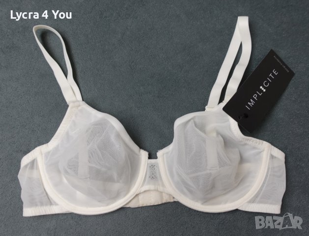 Implicite 70C нов луксозен бял тюлен сутиен, снимка 3 - Бельо - 40390463