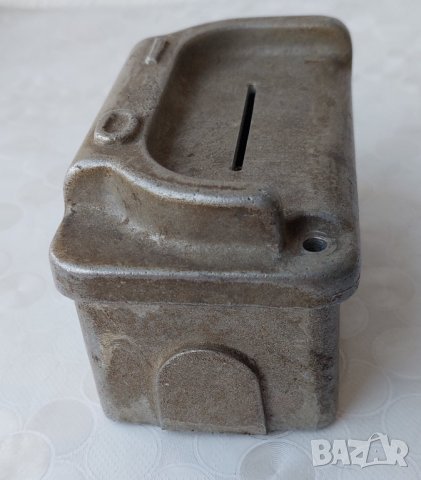 Стара метална спестовна касичка, каса, метал, рядка, снимка 3 - Антикварни и старинни предмети - 42612968