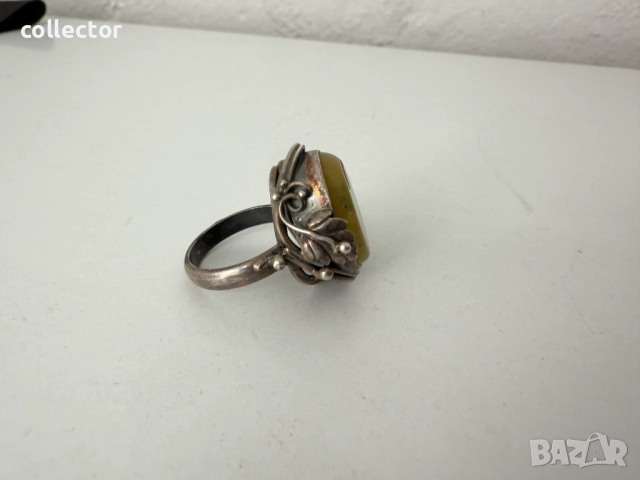 Сребърен пръстен стил - Ар Нуво. №7581, снимка 10 - Гривни - 52303145