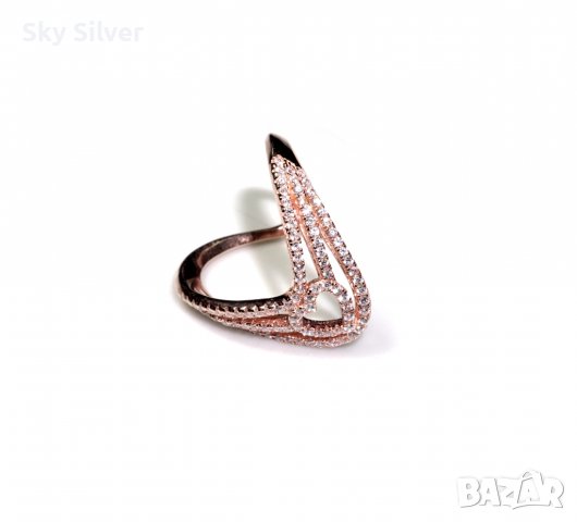 Сребърен пръстен Делта, снимка 1 - Пръстени - 38885132