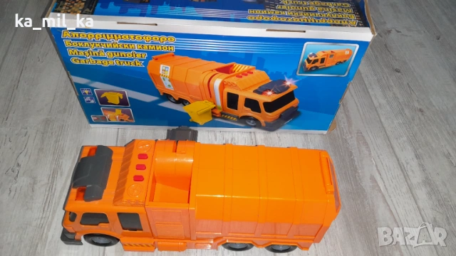 Играчка - камион - Оранжев, снимка 4 - Коли, камиони, мотори, писти - 53282921