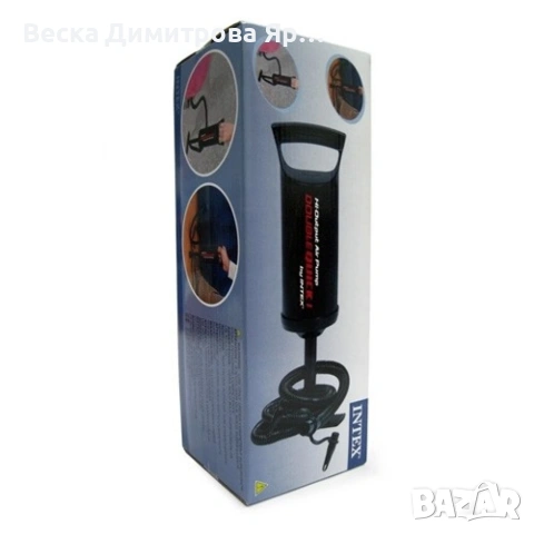Ръчна помпа за надуване INTEX 68612 с вентилационен маркуч и 3 броя накрайници, снимка 8 - Други стоки за дома - 53857732
