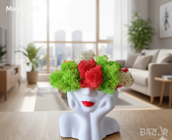 За 8ми март декорации със скандинавски мъх, снимка 8 - Декорация за дома - 53691501