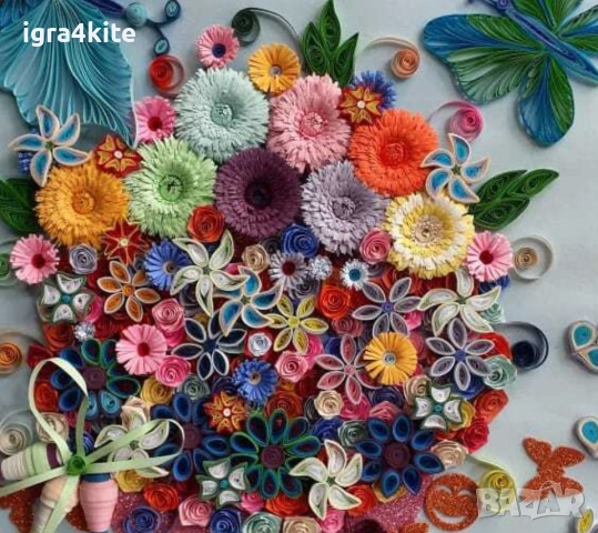 КОМПЛЕКТ ЗА КВИЛИНГ -  „Направи си сам“ - произведения на изкуството върху хартия, снимка 6 - Други - 52516122