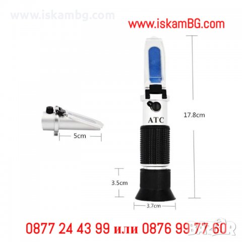 Захаромер – рефрактометър, 0 до 32% brix, за измерване на захарност на грозде, джибри - КОД 3111, снимка 7 - Други стоки за дома - 39939678