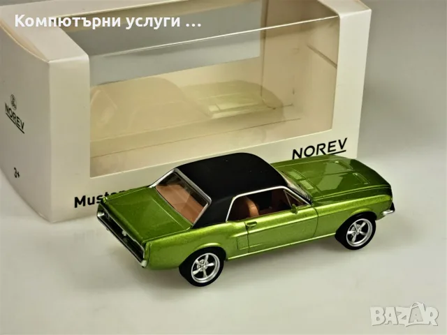 FORD MUSTANG COUPE 1968 - мащаб 1:43 на Norev моделът е нов в кутия, снимка 10 - Колекции - 55749868