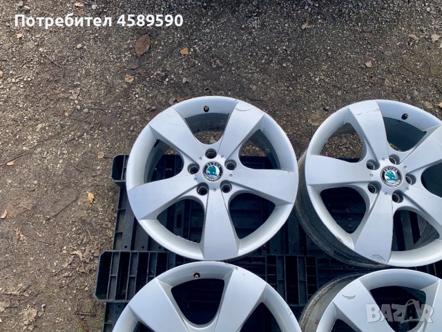 4бр.Алуминиеви джанти 17цола 5x112 за Skoda Octavia,Vw Caddy,Golf,Audi A3,Seat Leon, снимка 11 - Гуми и джанти - 52643812