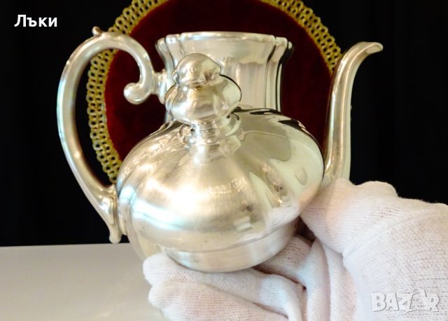 Порцеланова кана WMF,сребърен обков проба 1000,барок. , снимка 5 - Антикварни и старинни предмети - 41612073