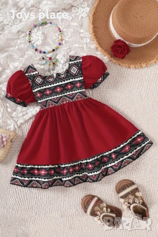2-3г Детска рокля с фолклорни мотиви