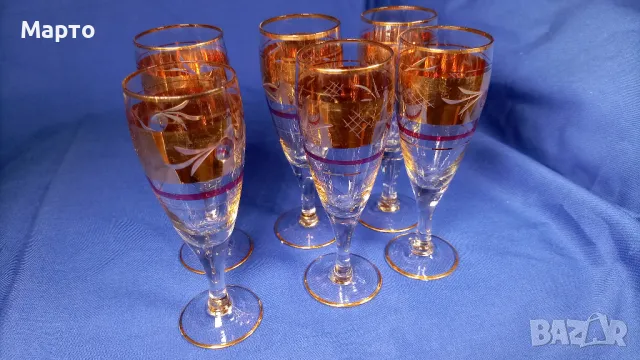 Невероятно красив ретро комплект чаши за концентрат, ракия, снимка 3 - Антикварни и старинни предмети - 50167865
