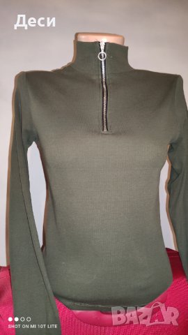 блузка с цип, снимка 1 - Блузи с дълъг ръкав и пуловери - 39965325
