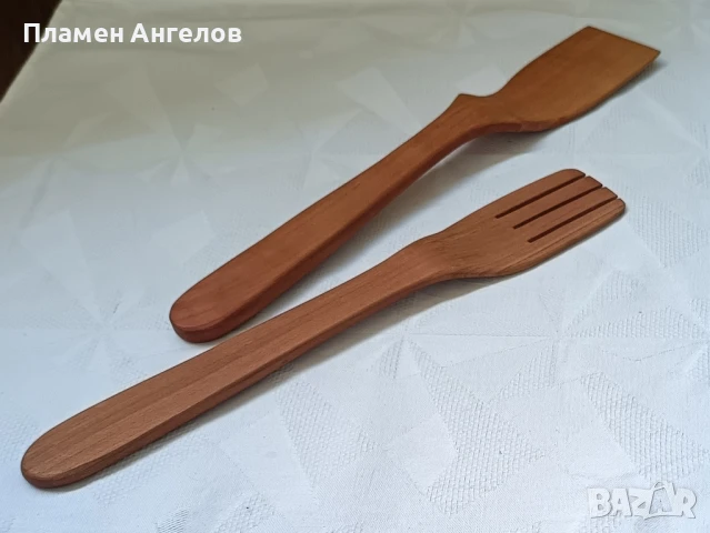 Дървена поставка със пет броя бъркалки. , снимка 6 - Други стоки за дома - 51187785