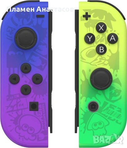 Wireless Joy-Con Controllers (Splatoon Design) – безжични контролери за Nintendo Switch, ляв + десен
