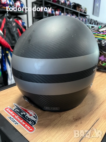 Чопър скутер мото каска BOGOTTO ZEUS Carbon ,М 57-58см, тегло 900гр., снимка 5 - Аксесоари и консумативи - 51924543