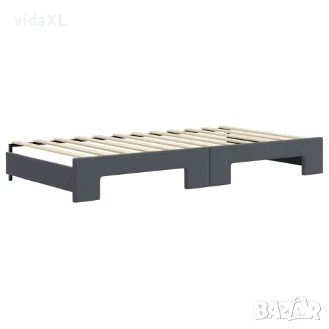 vidaXL Дневно легло с уширение и чекмеджета, без матрак, 100x200 см, снимка 8 - Спални и легла - 56146773